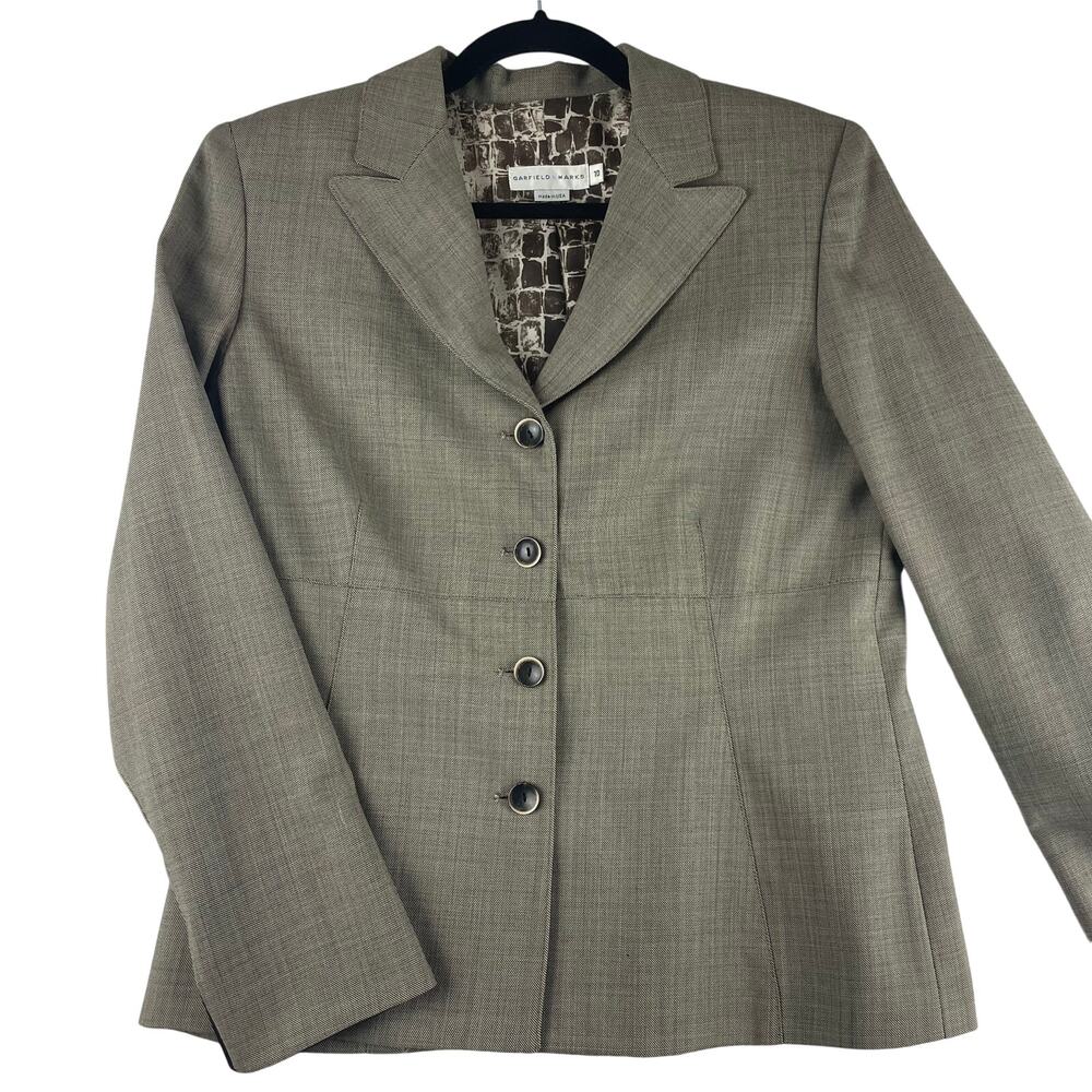 Garfield & Marks Women’s Virgin Wool Blazer Vintage Tailored Suit Jacket Size 10